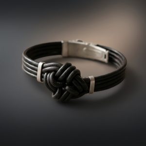 The Seasons | Square Knot Leather Bracelet for Men | Celtic Knot Bracelet | Genuine Leather Bracelet | Gift for Him