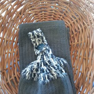 Crochet Top Tea Towel/ Kitchen Hand Towel/Hanging Tea Towel